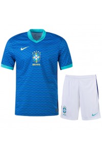 Brazilië Babytruitje Uit tenue Kind Copa America 2024 Korte Mouw (+ Korte broeken)